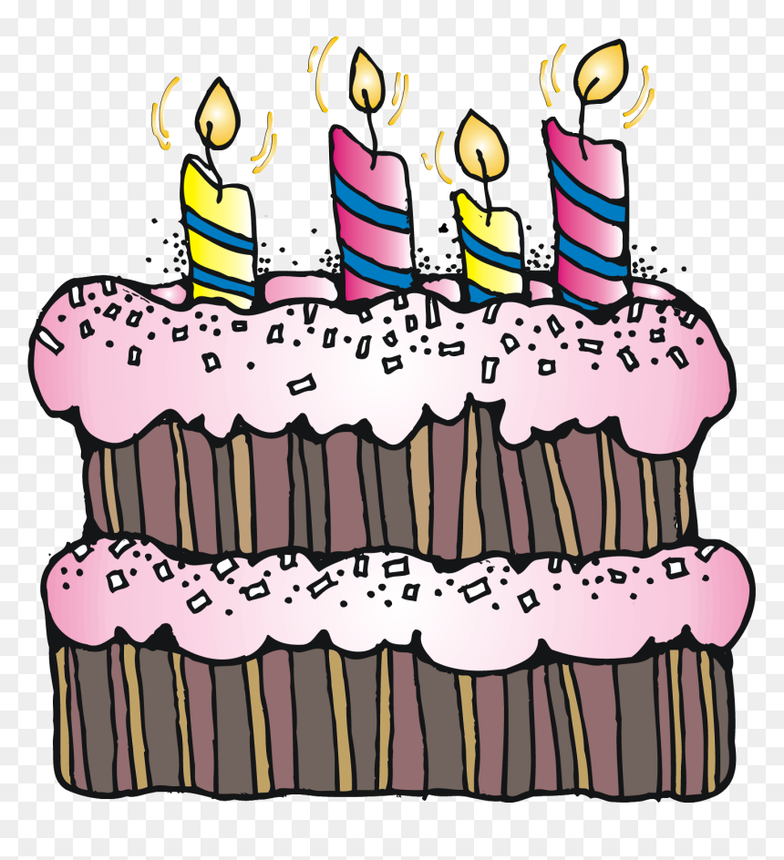 4th Birthday Cake Clipart, HD Png Download - birthday cake clip art png
