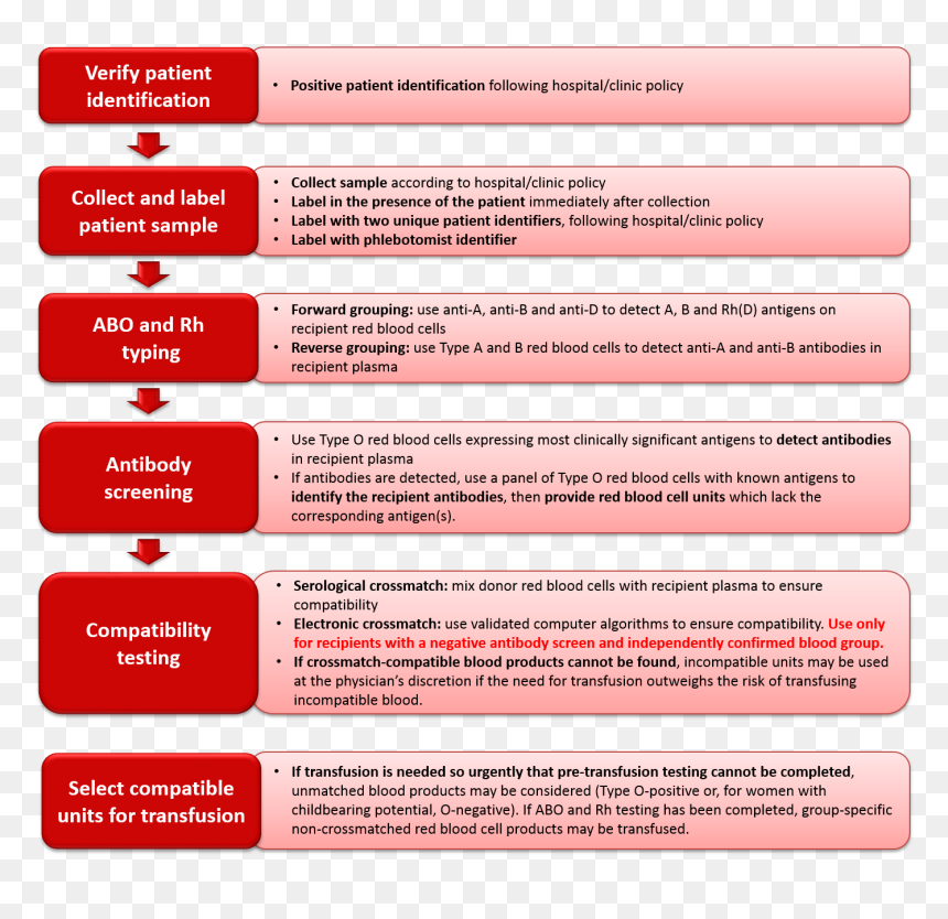 Blood Transfusion Steps, HD Png Download - red blood cells png