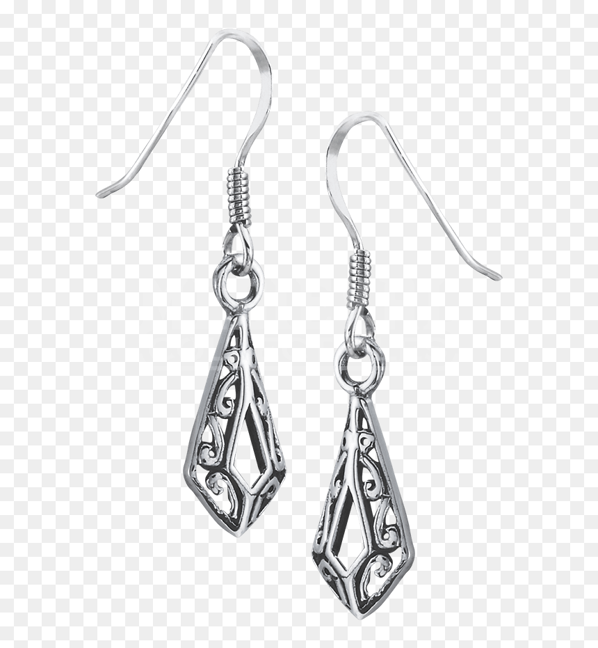 Earrings, HD Png Download - scroll work png