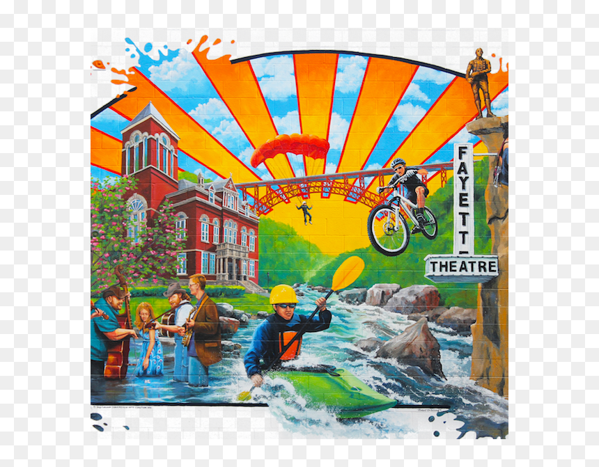 Fayetteville Wv Mural, HD Png Download - wv png