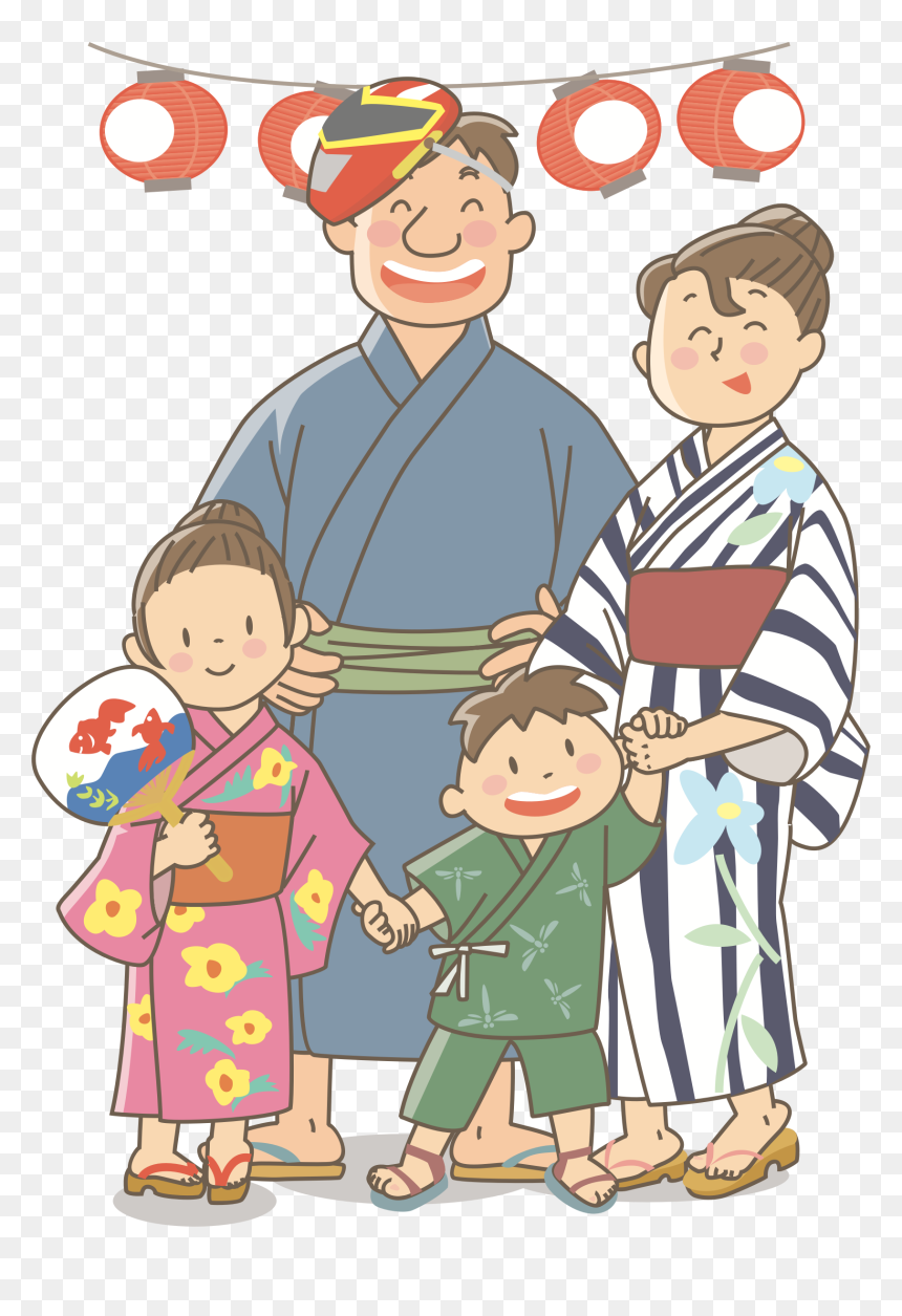 Yukata Cartoon, HD Png Download - kimono png