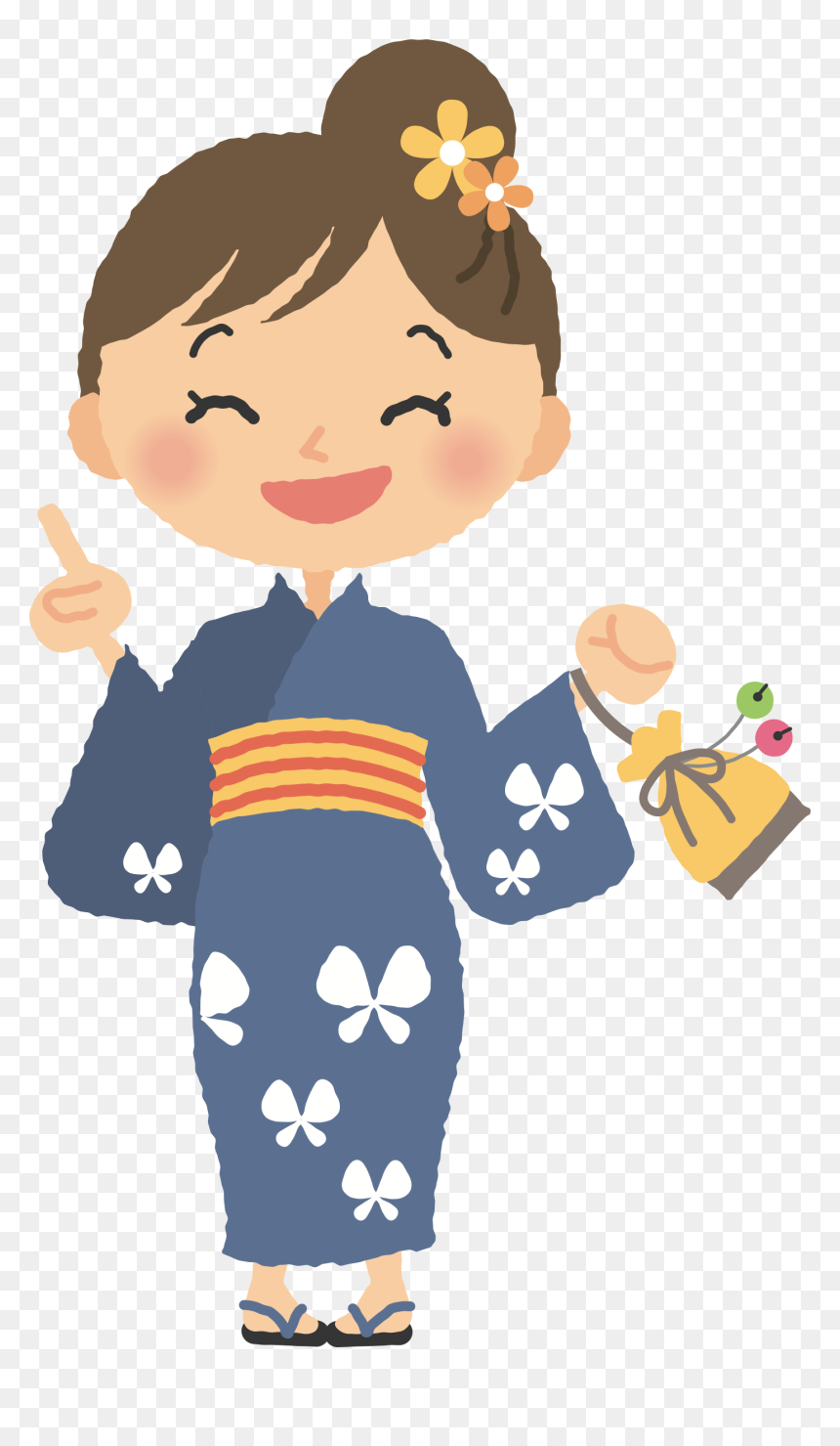 Yukata Clipart, HD Png Download - kimono png