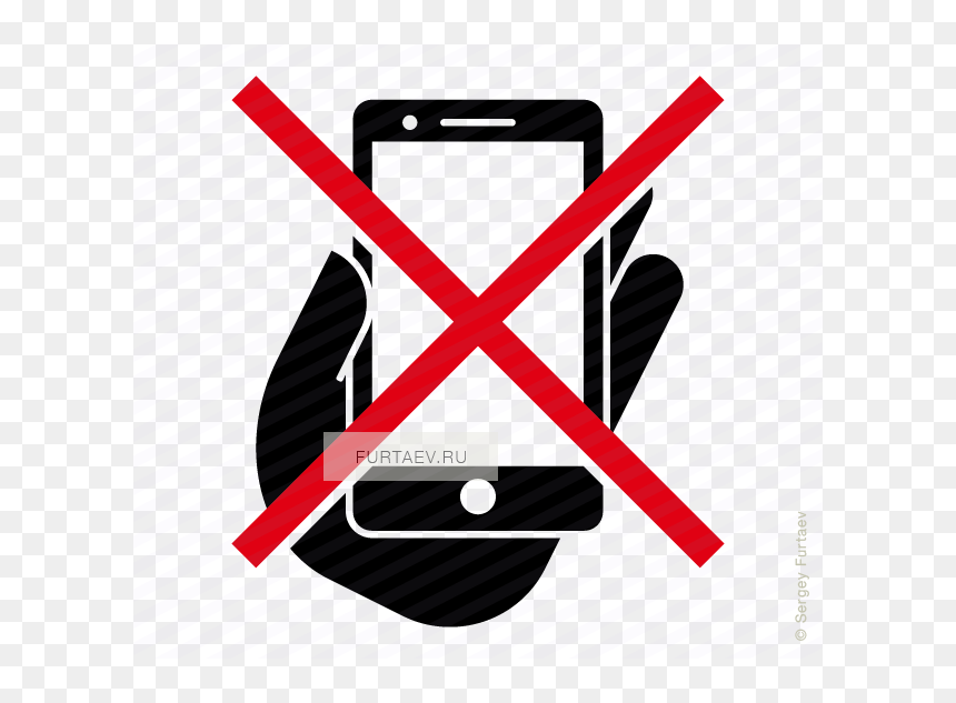 Crossed Out Phone Icon, HD Png Download - hand with phone png
