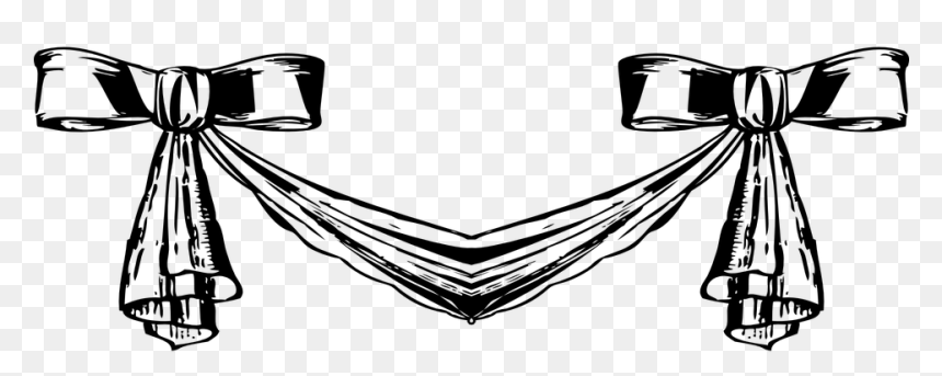 Drapery Vector, HD Png Download - ribbon vector black and white png