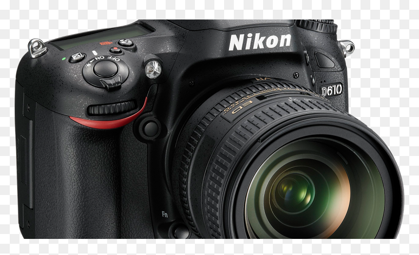 Nikon D610 With Grip, HD Png Download - nikon png