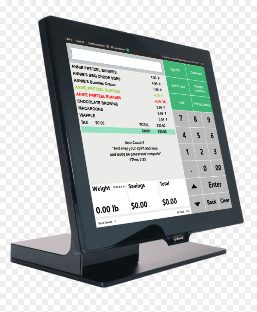 Computer Monitor, HD Png Download - grocery store png