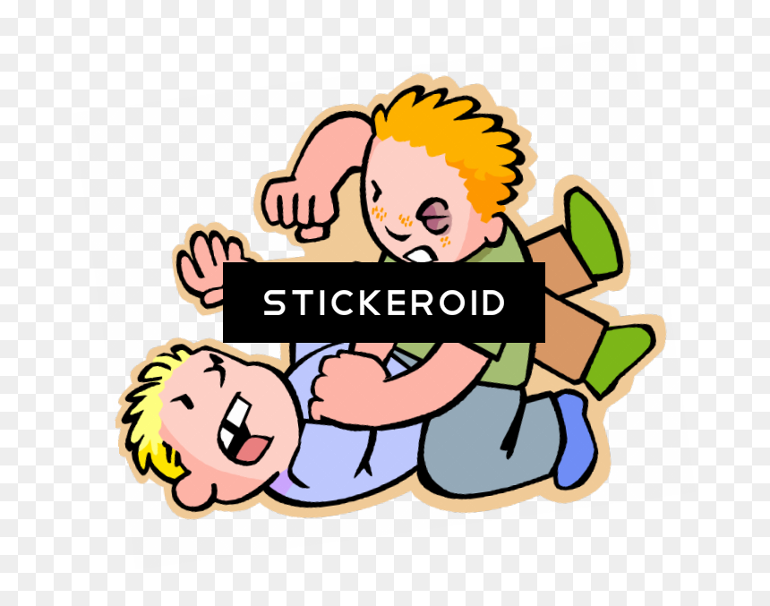 Kids Fighting, HD Png Download - cartoon kids png