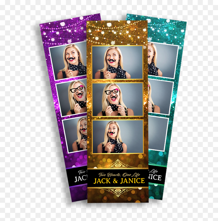 Gold Photo Booth Strip Design, HD Png Download - black strip png