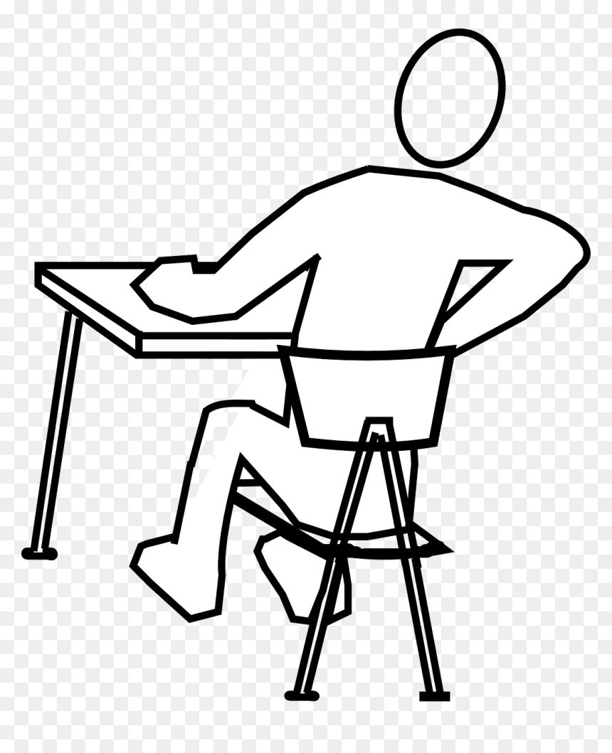 Draw A Person Sitting, HD Png Download - person sitting back view png