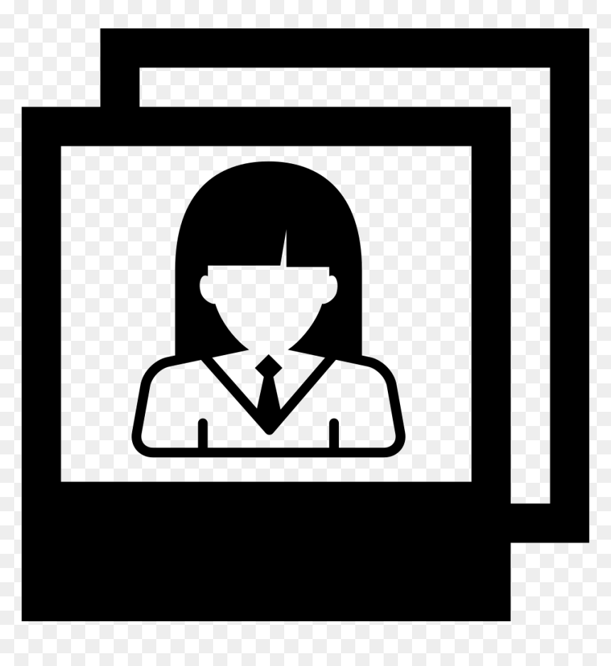 Girl Thinking Png, Transparent Png - polaroid outline png