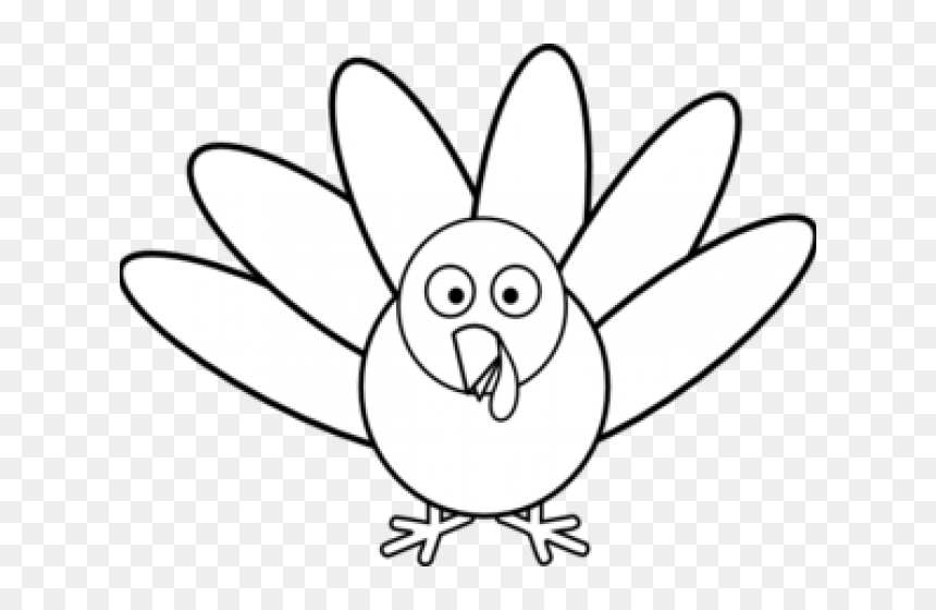 Turkey Clip Art Black, HD Png Download - feather outline png