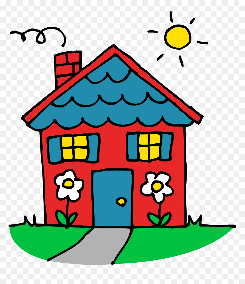 House Clipart, HD Png Download - house drawing png