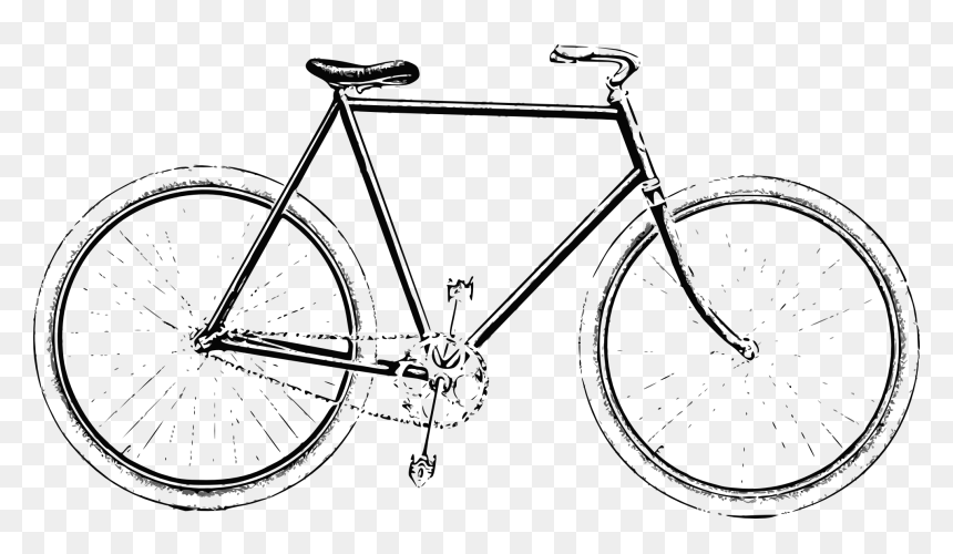 Bike Clipart Drawing, HD Png Download - bicycle clipart png