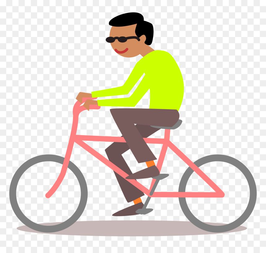 Cyclist Clipart, HD Png Download - bicycle clipart png