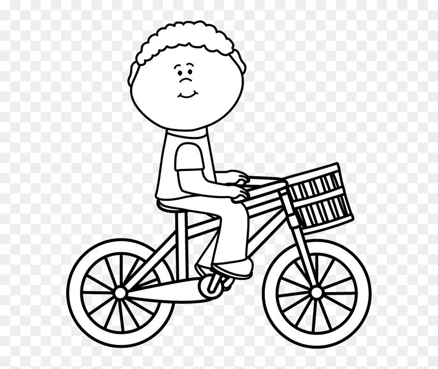 Bicycle Clip Art Black And White, HD Png Download - bicycle clipart png