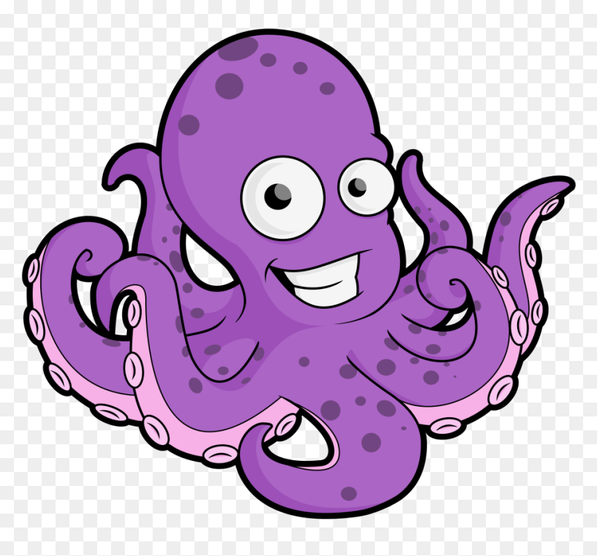 Purple Octopus Clipart, HD Png Download - octopus clipart png