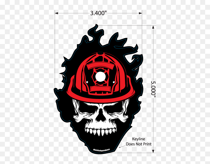 Transparent Skull And Flames, HD Png Download - flame decal png