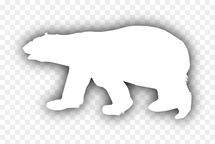 Polar Bear Silhouette Clip Art, HD Png Download - bear icon png
