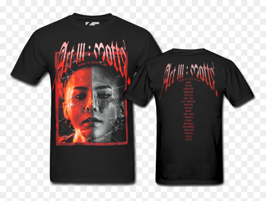G Dragon T Shirt Motte, HD Png Download - bigbang png