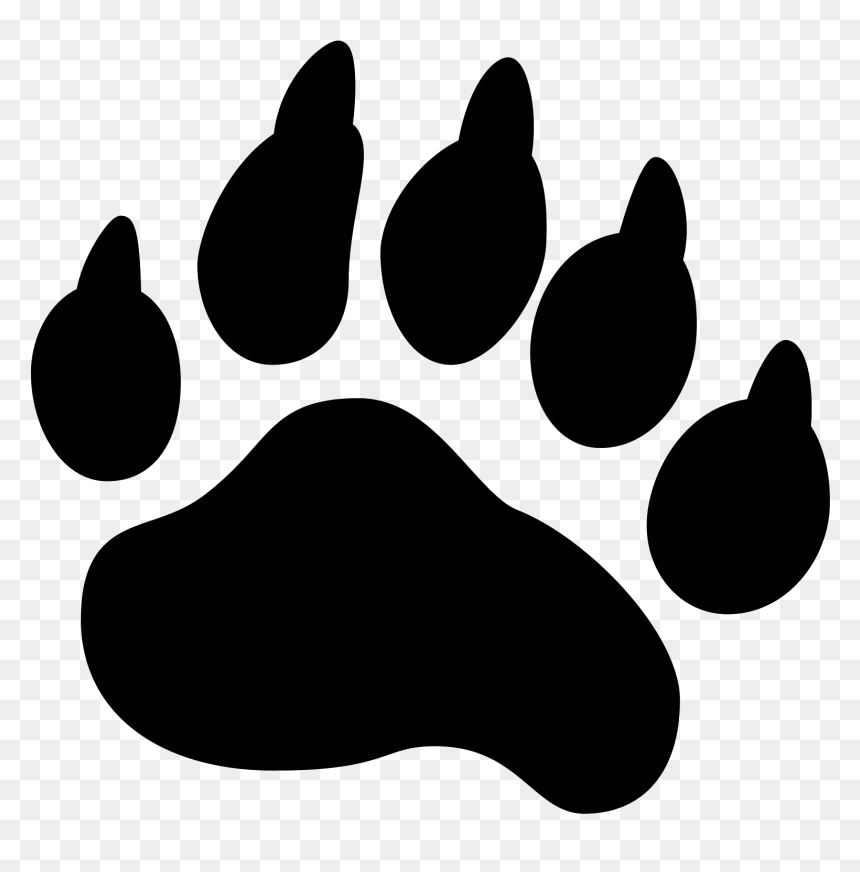 The Bear Footprint Icon, A Clear Profile Of A Bear - Bear Paw Icon, HD Png Download - bear icon png