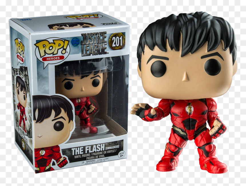 Unmasked Flash Pop Justice League, HD Png Download - flash superhero png