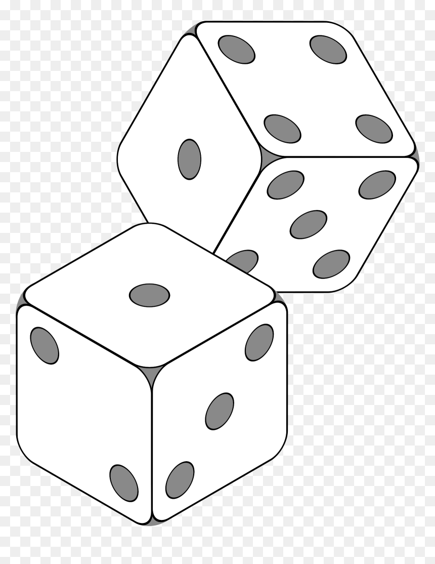 Colouring Picture Of Dice, HD Png Download - dice icon png
