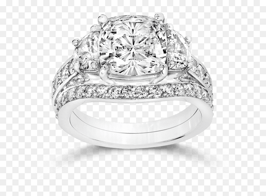Wedding Rings Cushion Cut, HD Png Download - life ring png