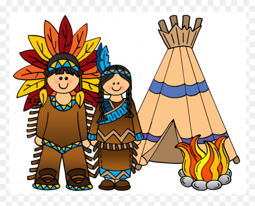 Native American Indians Clipart, HD Png Download - thanksgiving clip art png