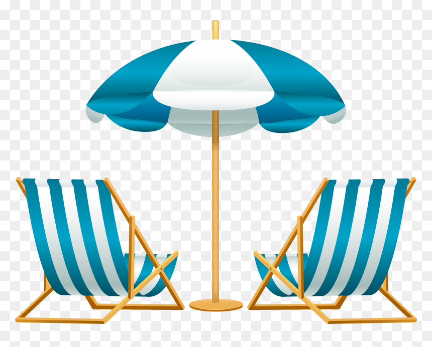 Beach Chair And Umbrella Clipart, HD Png Download - closed umbrella png