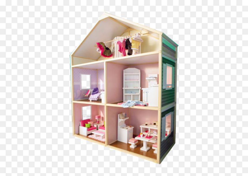 Wooden Doll House For Girls, HD Png Download - dollhouse png