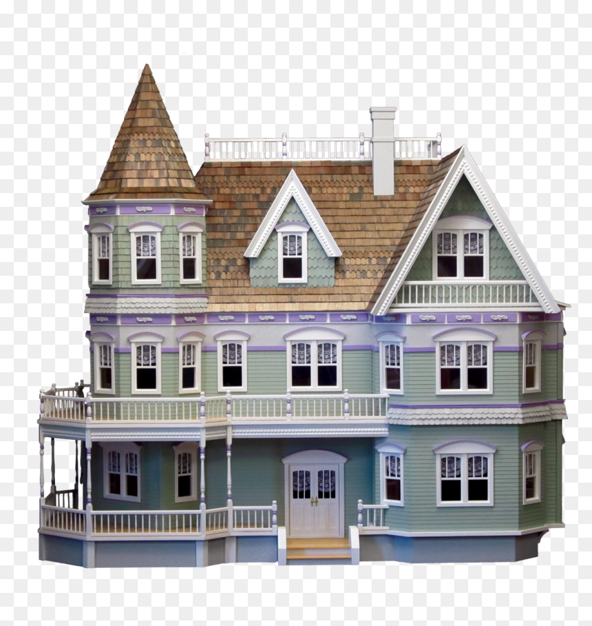 Queen Anne Style Dollhouse, HD Png Download - dollhouse png