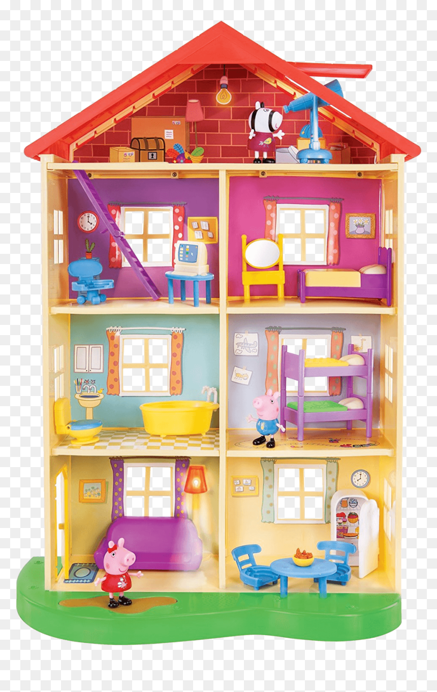 Big Peppa Pig Toy House, HD Png Download - dollhouse png