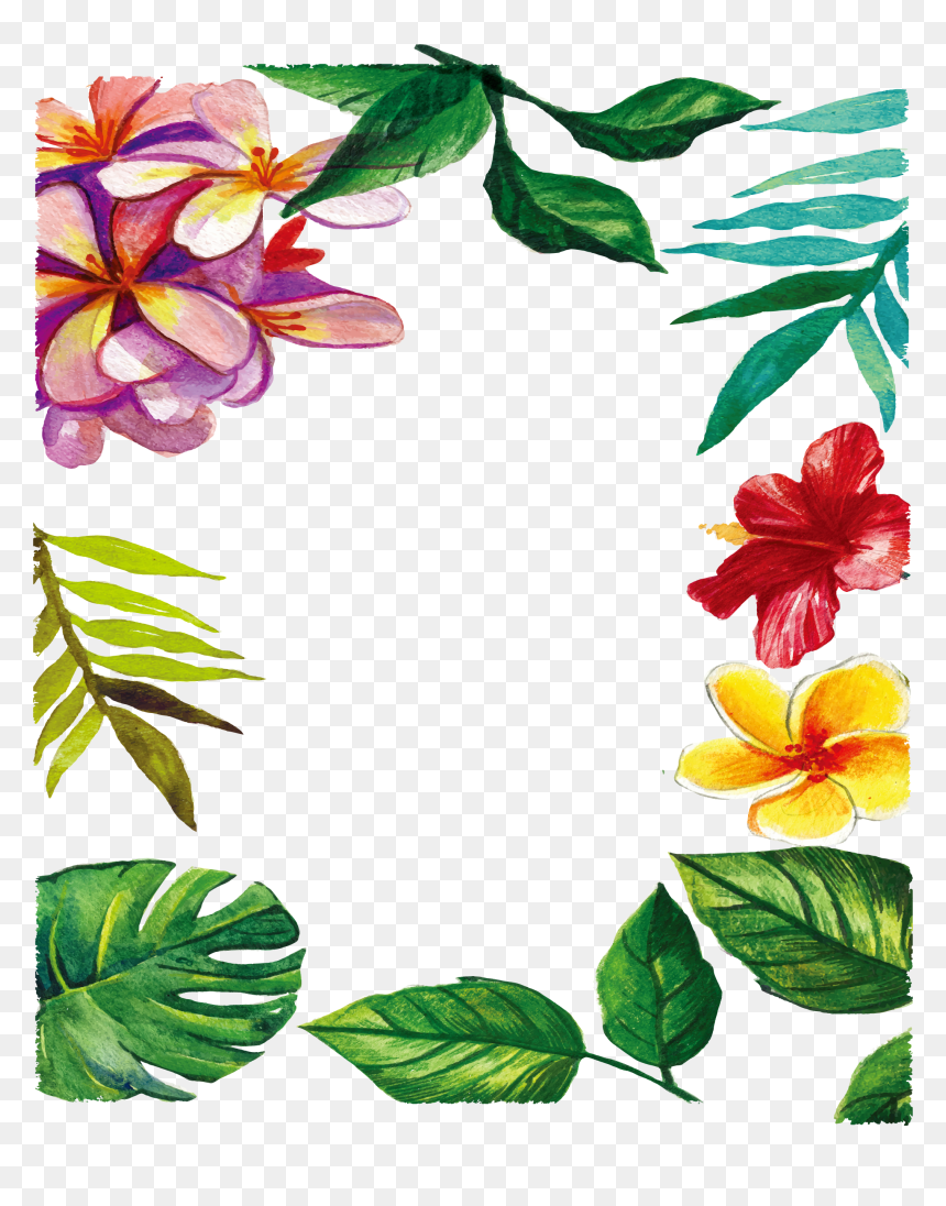Watercolor Leaves Flower Painting, HD Png Download - watercolor leaf png