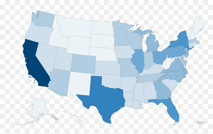 Greenhouse Gas Emission Map, HD Png Download - usa flag map png