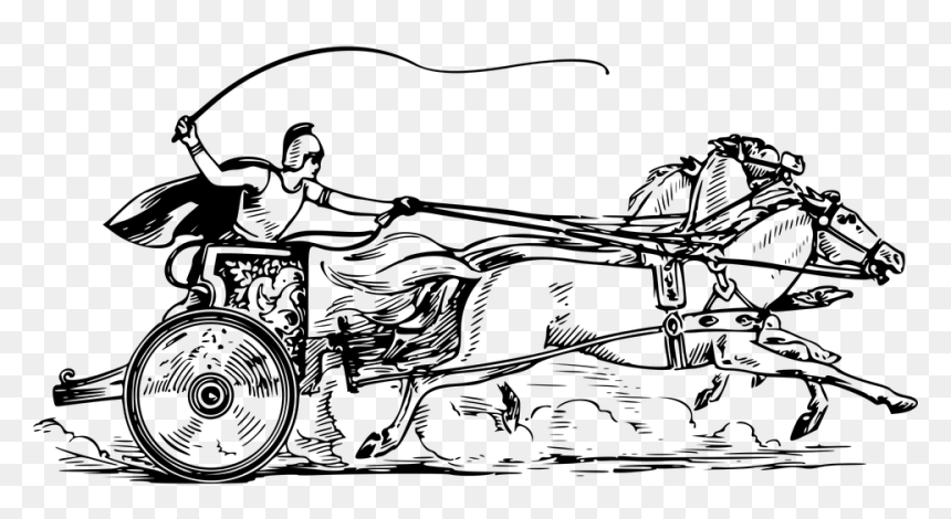 Chariot Racing Drawing, HD Png Download - chariot png