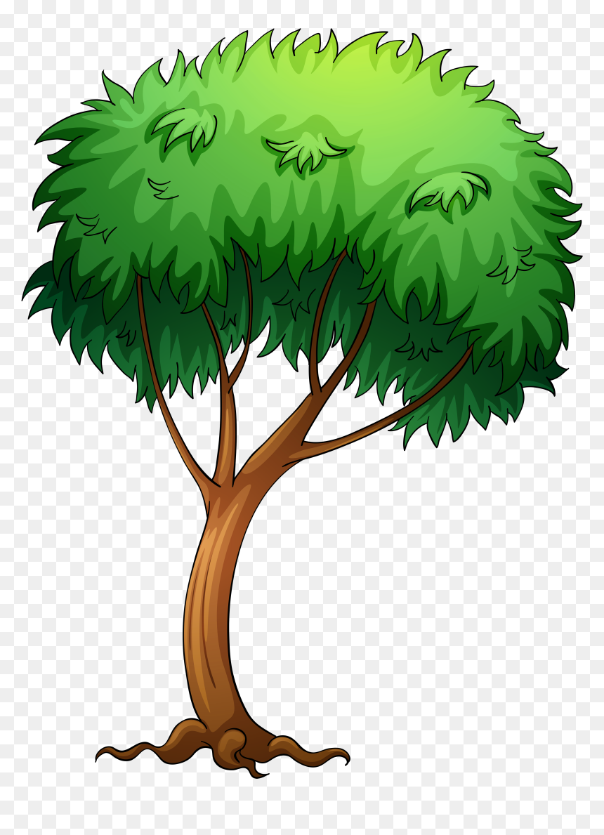 Tree With A Bird, HD Png Download - row of trees png