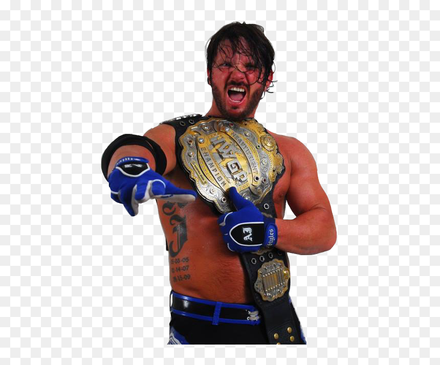 Aj Styles Iwgp Heavyweight, HD Png Download - wwe aj styles png