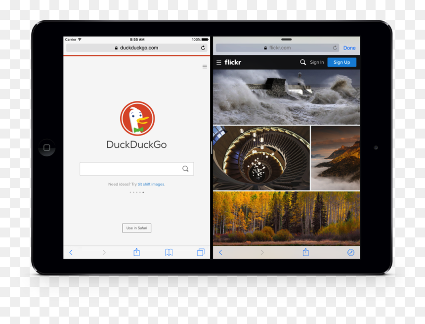 Ipad Multitasking Safari, HD Png Download - ipad screen png