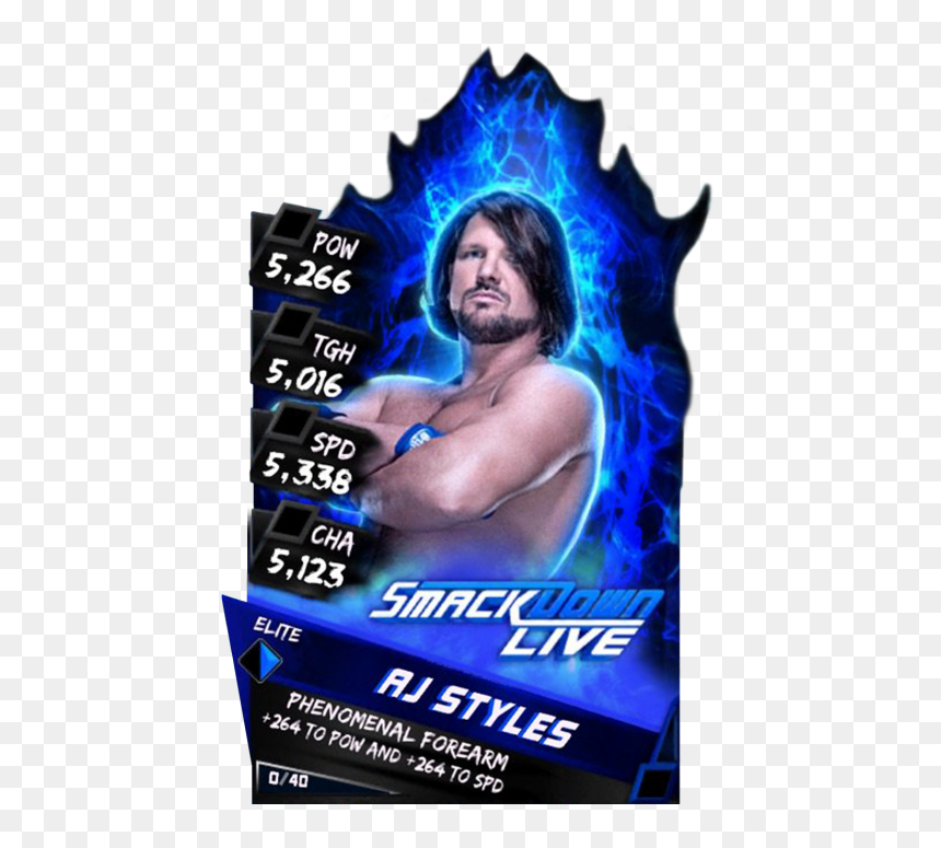 Wwe Supercard Ultimate Cards, HD Png Download - wwe aj styles png