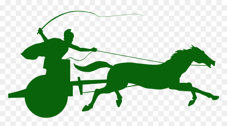 Silhouette Char Romain, HD Png Download - chariot png