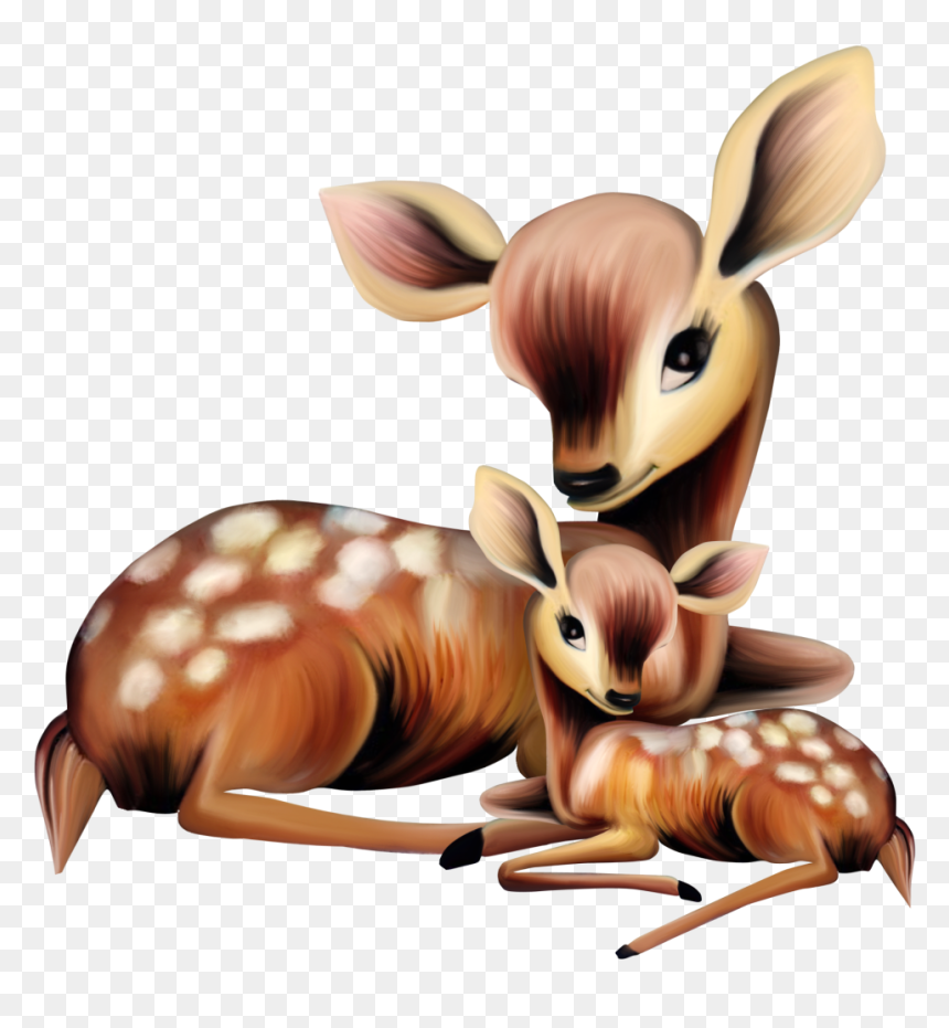 Deer With Baby Clipart, HD Png Download - blancanieves png