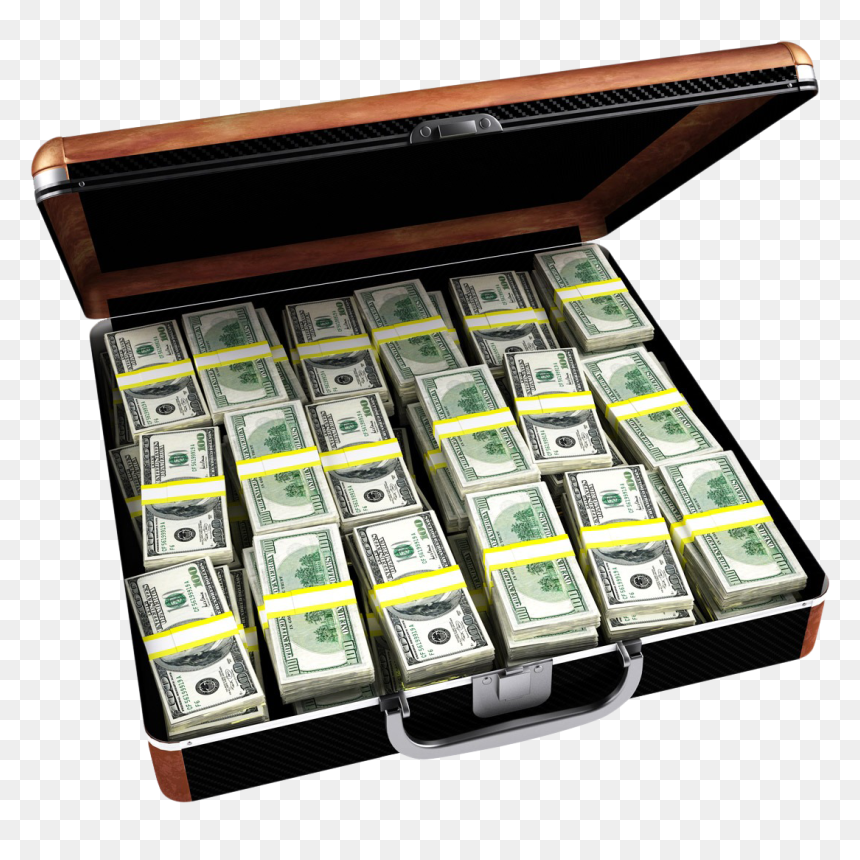 Briefcase Full Of Money Png, Transparent Png - breifcase png