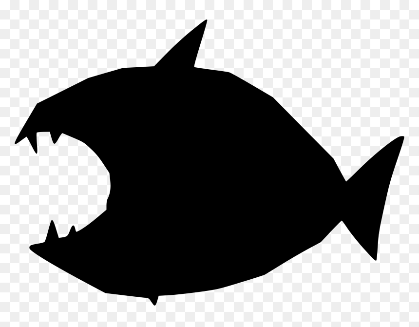 Silhouette Piranha, HD Png Download - piranha png