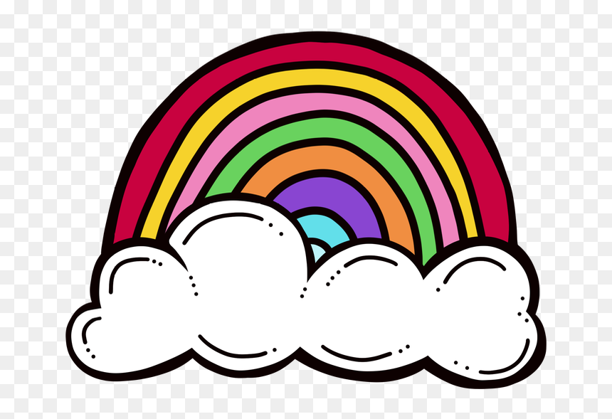 Rainbow Clip Art Cloud, HD Png Download - cloud clip art png