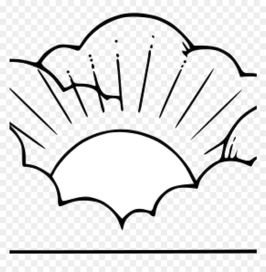 Heaven Clipart Black And White, HD Png Download - cloud clip art png