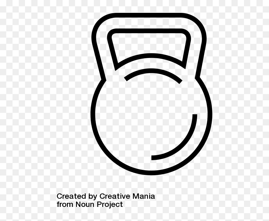 Line Art, HD Png Download - kettlebell icon png