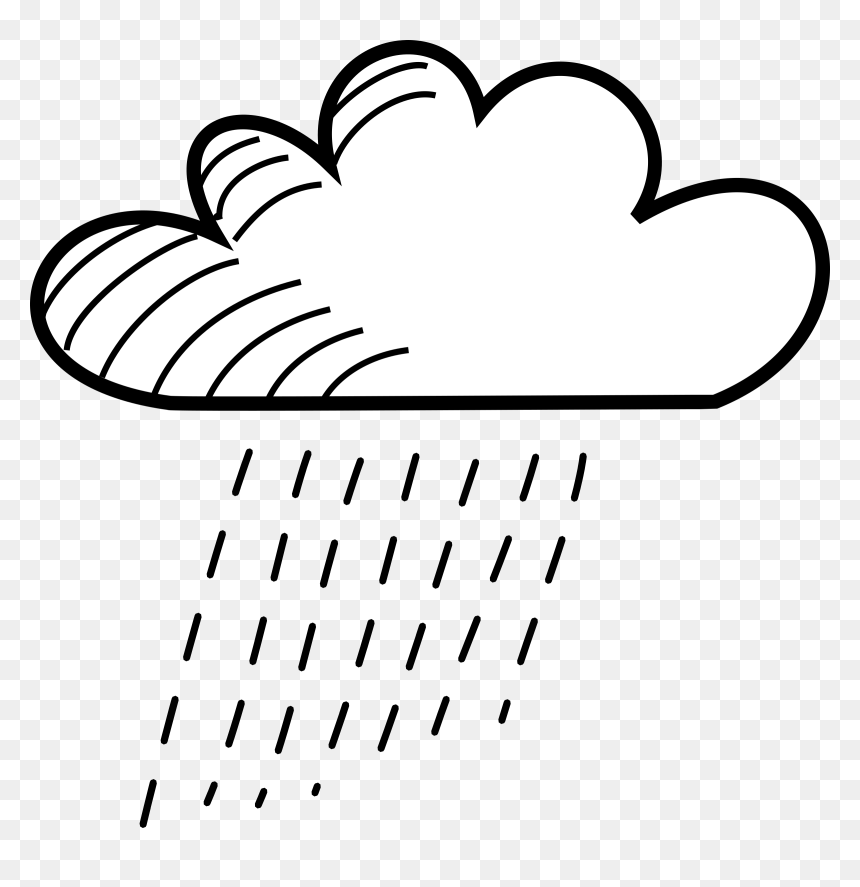 Drawing Picture Of Rain, HD Png Download - cloud clip art png