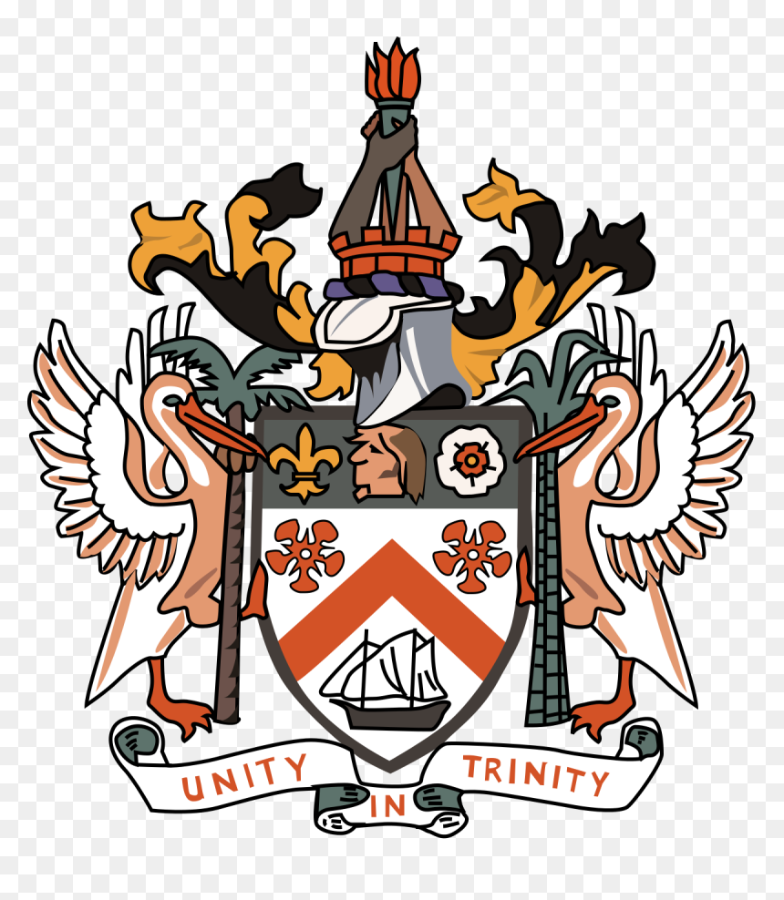 Saint Kitts And Nevis Coat Of Arms, HD Png Download - bandera de honduras png