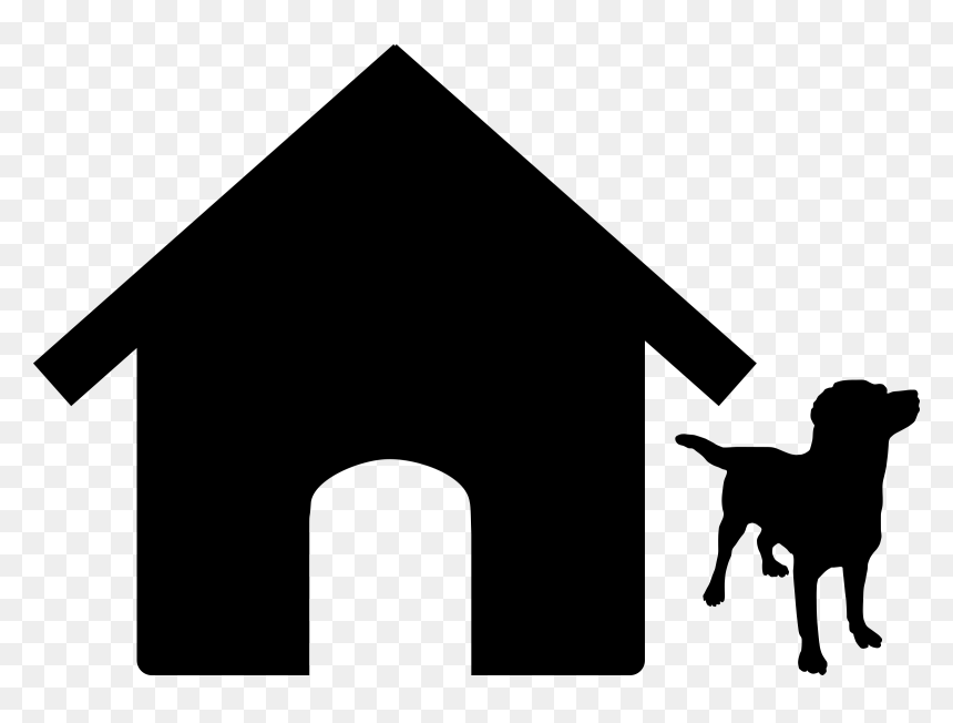 Dog House Clip Art Black And White, HD Png Download - pet icon png
