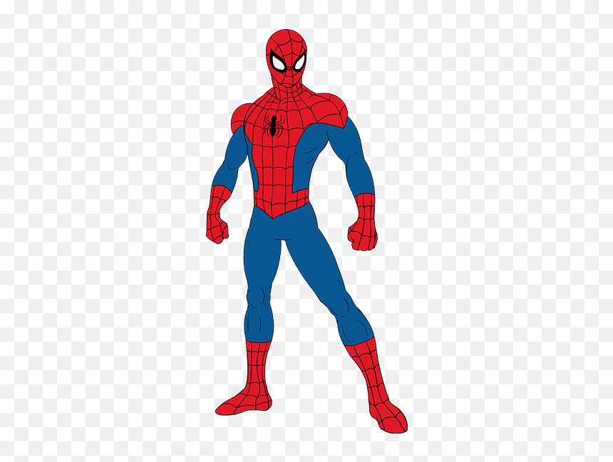 Cartoon Drawing Spider Man, HD Png Download - captain america cartoon png
